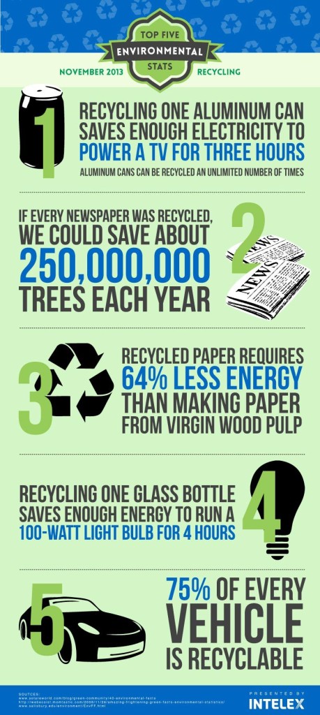 Environmental Statistics by Intelex, featured in a blog post by EcoGoodz, a credential clothing supplier