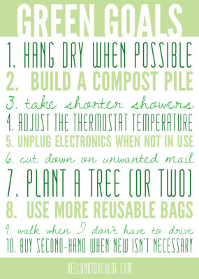 Green Goals via Hello Nature Blog, featured in a blog post by EcoGoodz, a credential clothing supplier