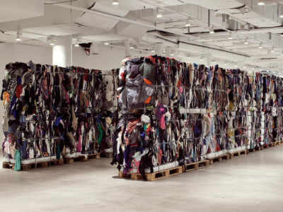 Vetements Art Installation made from 17 tons of mixed rags